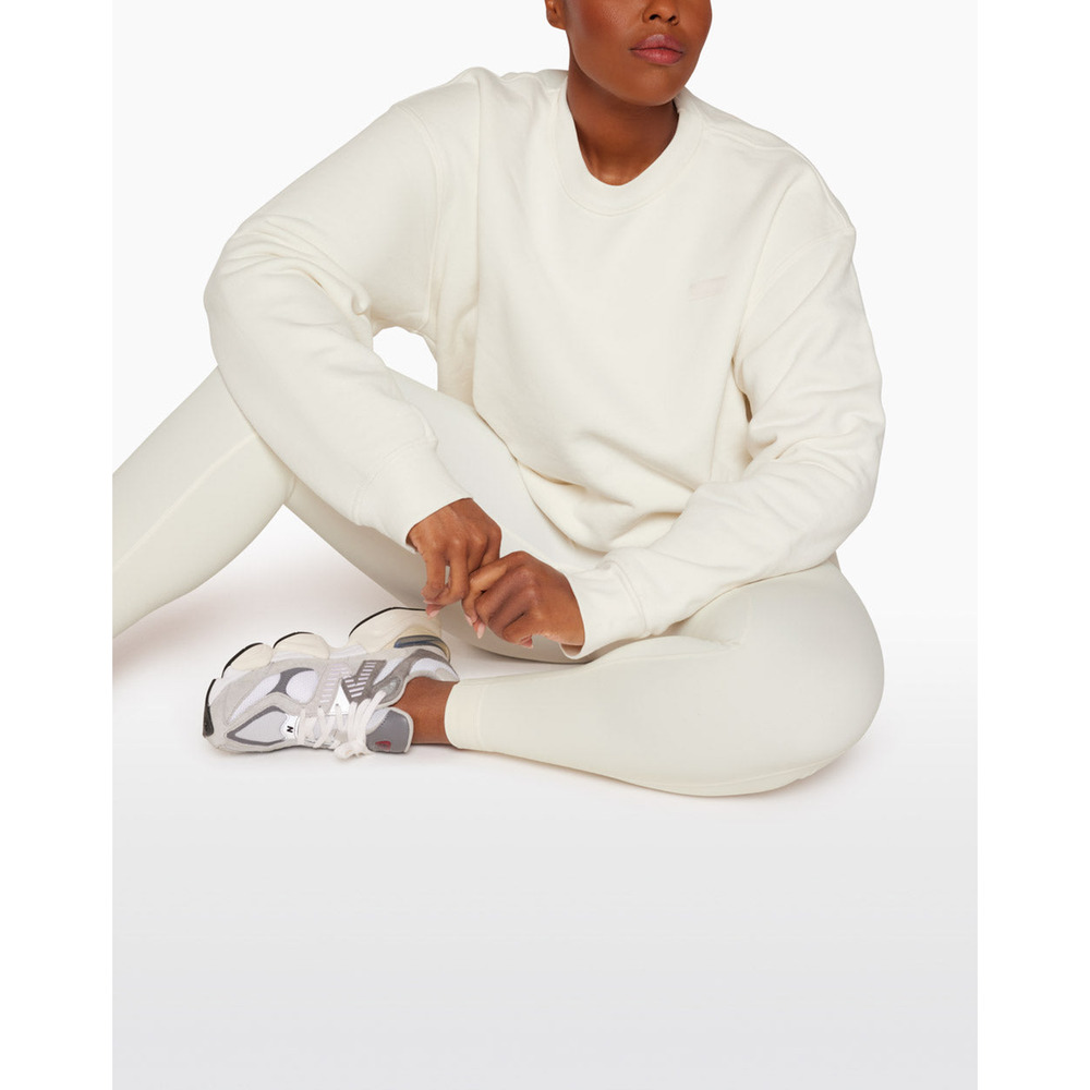 Set Active Crewneck White Cotton Sweatshirt Size M